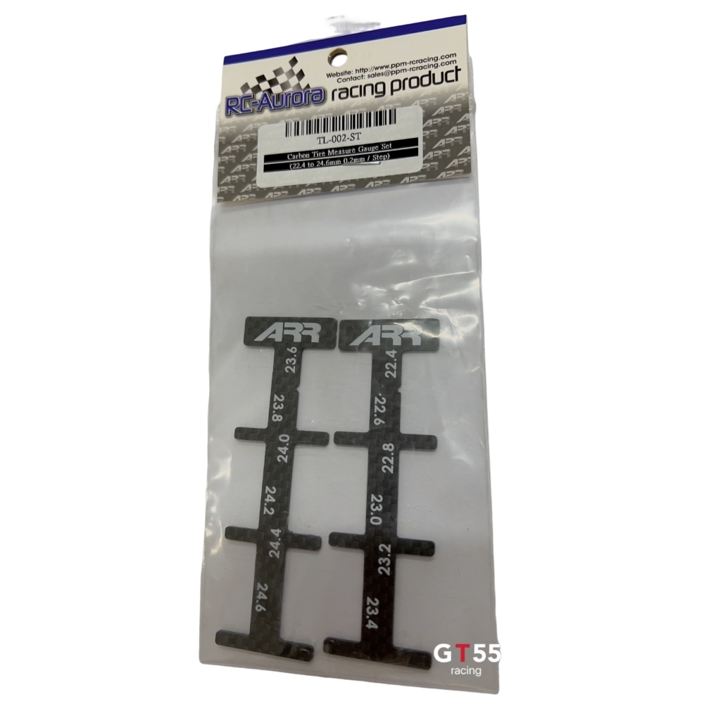 RC-Aurora Carbon Tire Measure Gauge Set (22.4 to 24.6mm 0.2mm / Step) #TL-002-ST