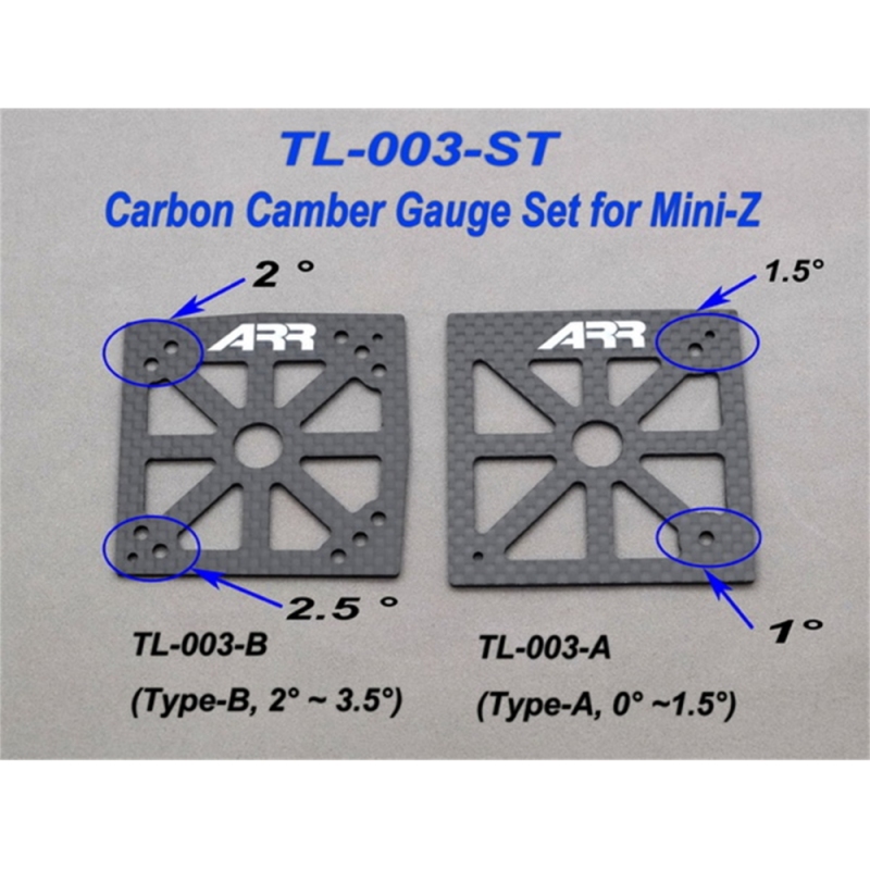 RC-Aurora Carbon Camber Gauge Set (0°~3.5°，0.5°/Step) #TL-003-ST
