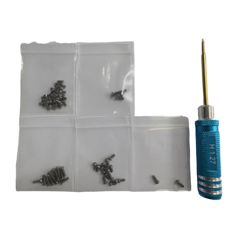 GT55 Racing BMR-X PRO M2 Screw Set Titanium Gray
