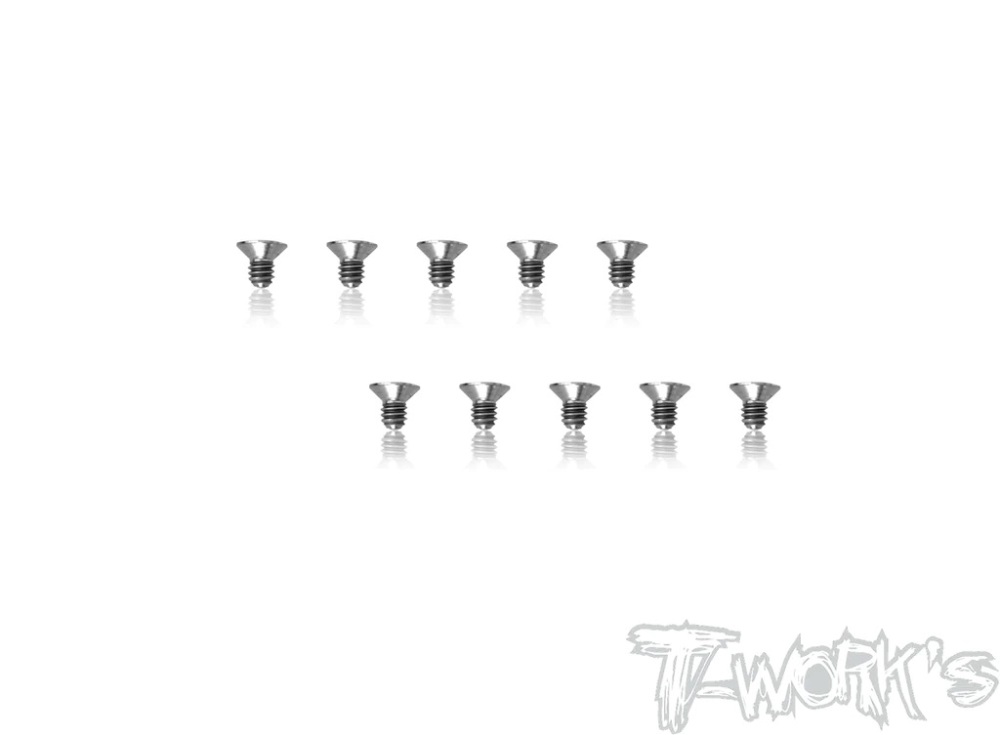 TSS-C 64 Titanium M2 Hex. Countersink Screw 10PCS T-Work's