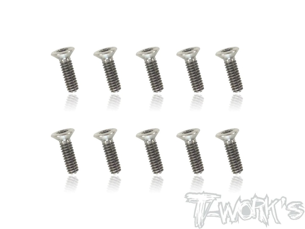 TSS-C 64 Titanium M2 Hex. Countersink Screw 10PCS T-Work's