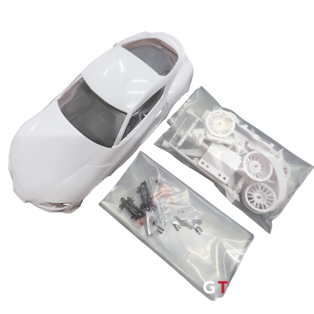KYOSHO Toyota GR Supra TRD White Body Set w/Wheel MZN207