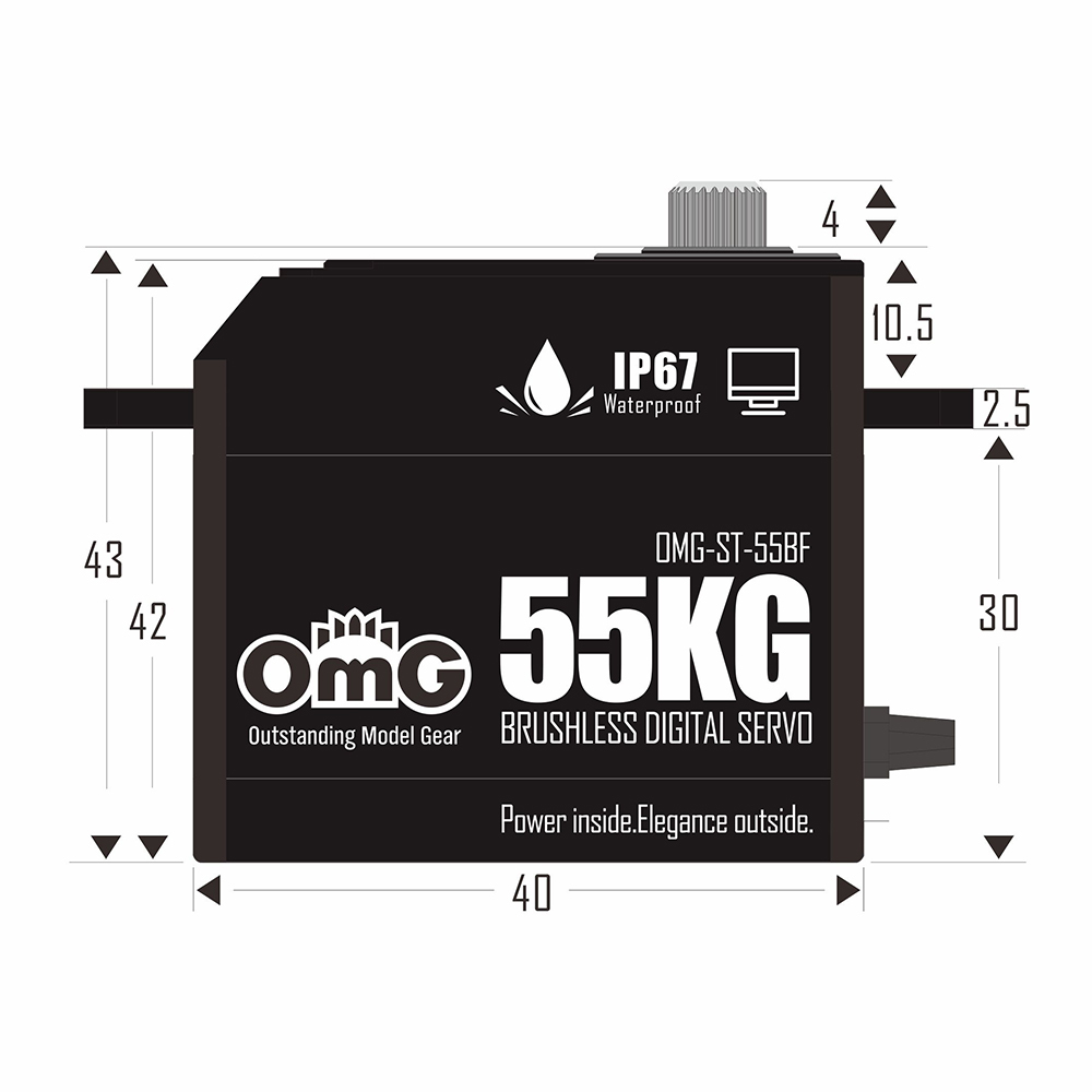 OMG-ST-55BF Special Desgin For 1:8 RC Car And Above 60CC Plane 1PC
