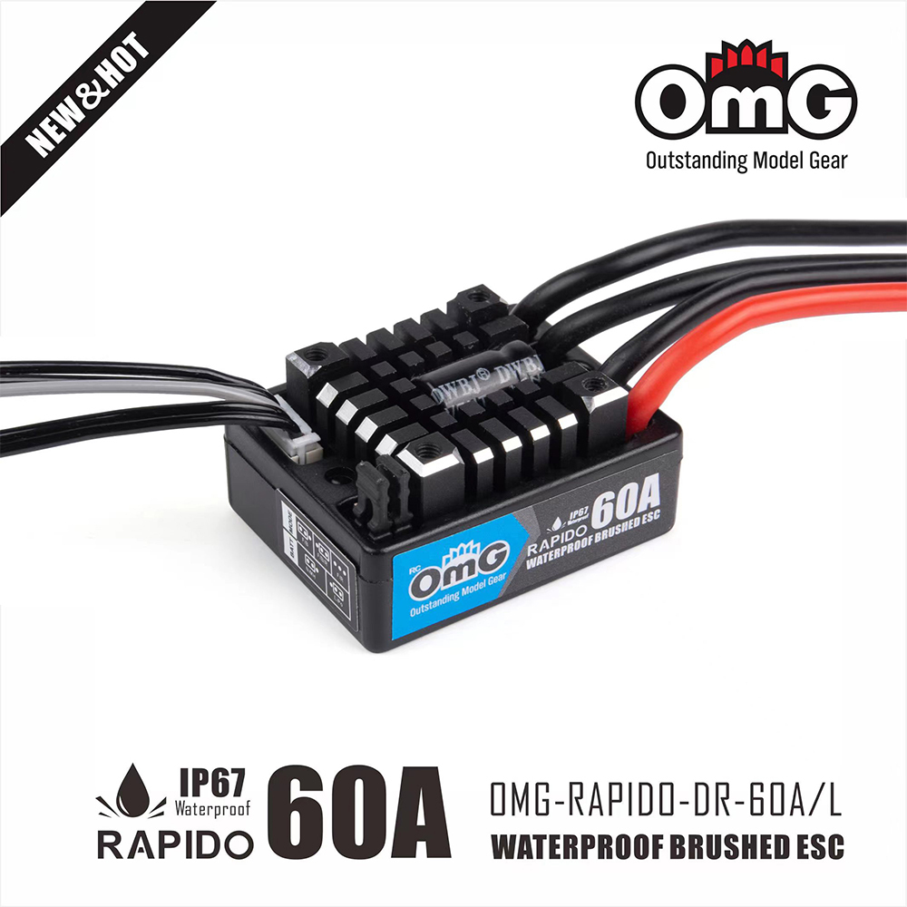 OMG-RAPIDO-DR-60A/L Brushed ESC For 1/10 RC Car