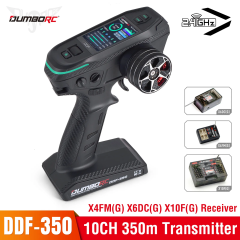DUMBORC DDF-350 10CH RC Remote Controller 10 Channel 2.4Ghz HD ScreenDigital Radio Transmitter with 1PCS Receiver