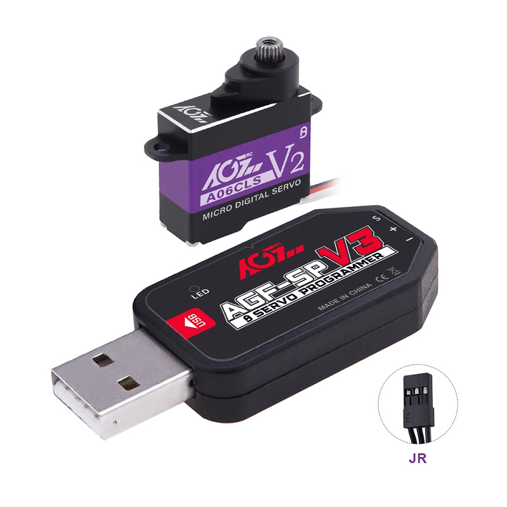 AGFRC A06CLS V2 Aluminum Case 15T/20T High Precision 3KG 0.052Sec MG 7g Micro Digital Servo for Mini Size Airplane Car A06CLS V2 (20T)