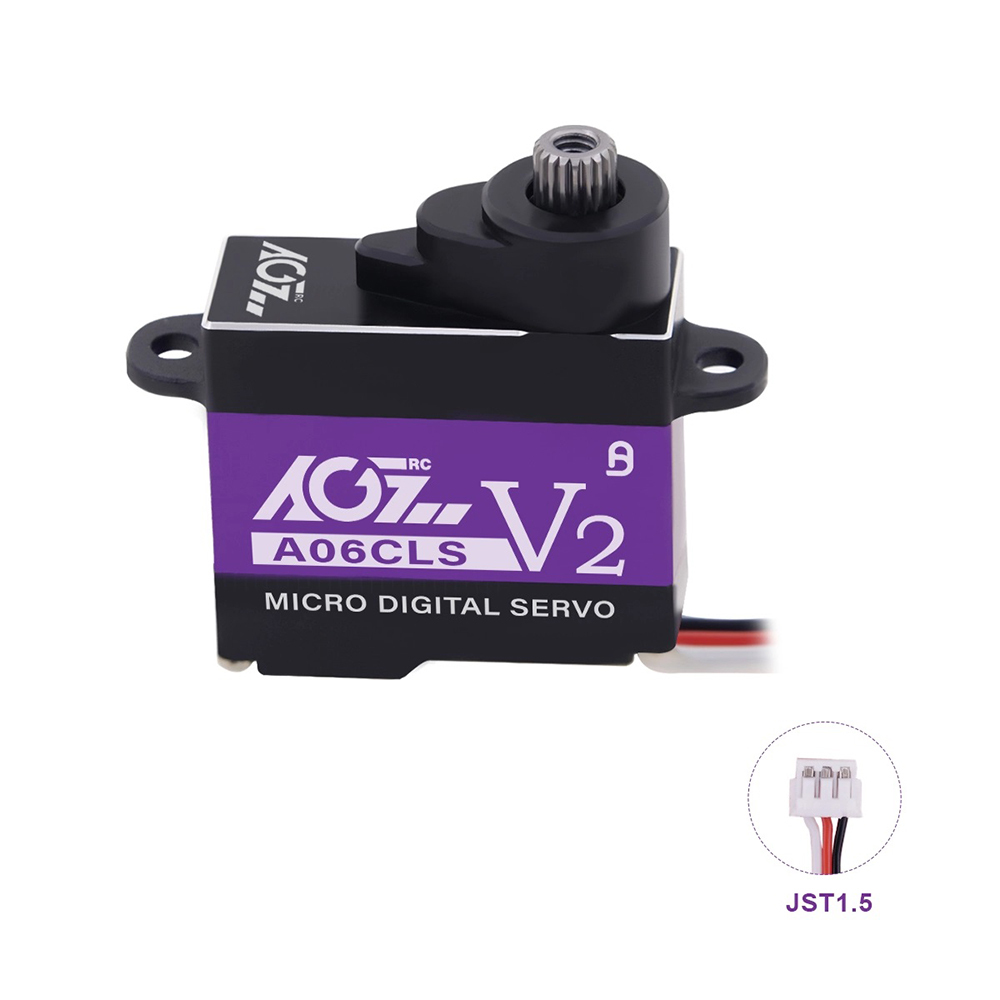 AGFRC A06CLS V2 Aluminum Case 15T/20T High Precision 3KG 0.052Sec MG 7g Micro Digital Servo for Mini Size Airplane Car A06CLS V2 (20T)