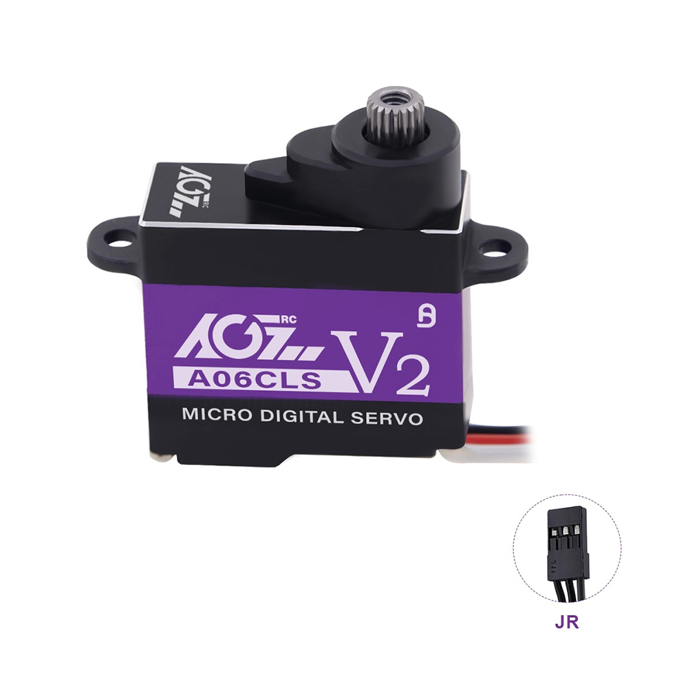 AGFRC A06CLS V2 Aluminum Case 15T/20T High Precision 3KG 0.052Sec MG 7g Micro Digital Servo for Mini Size Airplane Car A06CLS V2 (20T)