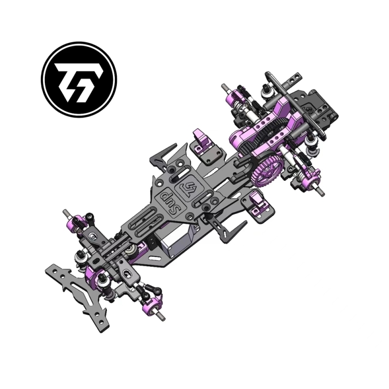 Pre（25-12-2023 Ship）TG RACING 1/24 1/28 TG2 Super RWD Drift Car KIT Without Electronics (Purple)