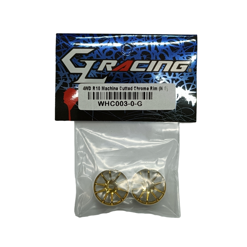 GL Racing 4WD R10 Machine Cutted Chrome Rim WHC003-G WHC004-G