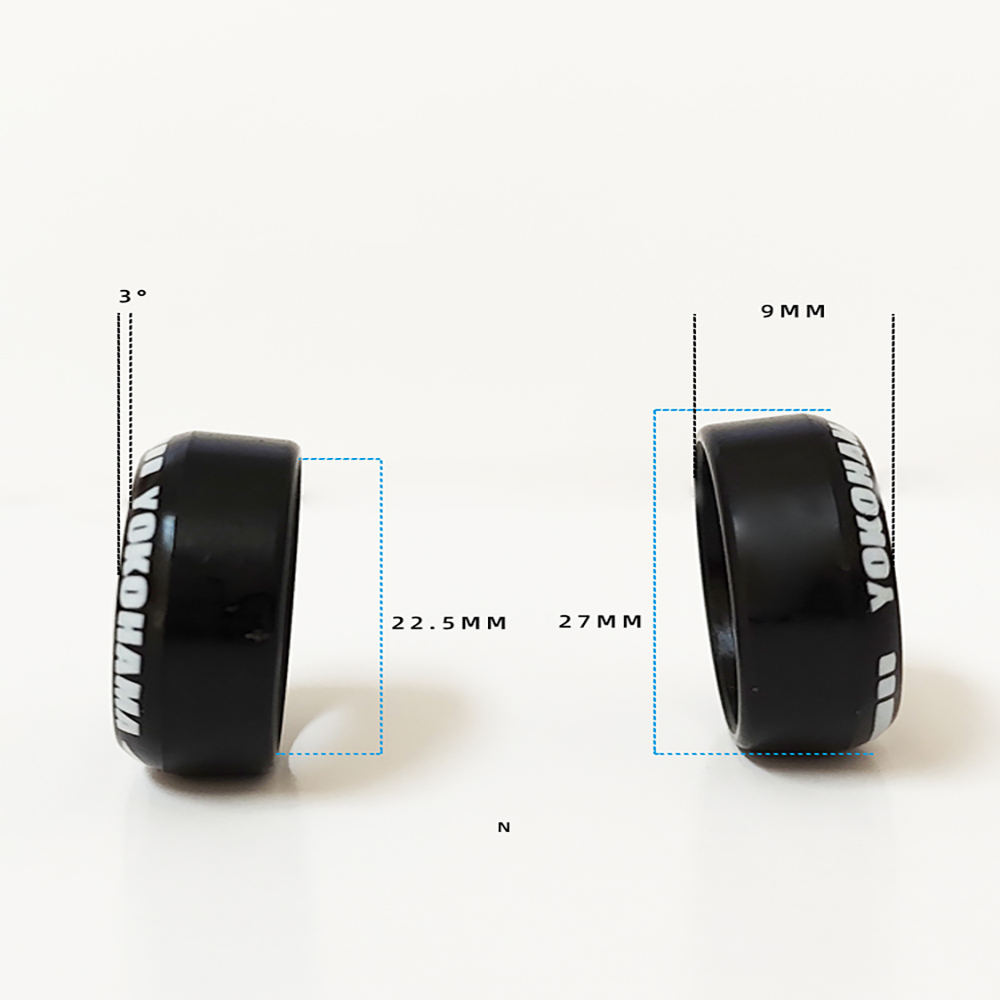 1/24 1/28 MINI-Z 22.5 MM Flat Drift Tire High Hardness (ID 22.5MM, OD 27 mm, THK 2.6mm) 4PCS #MH2252726-1