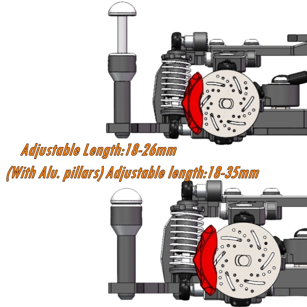 TG Rracing MAGNETIC BODY MOUNT SET FOR 1/24 1/28 RC