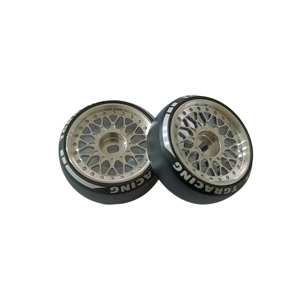 TG Racing 1/24 1/28 MINI-Z AWD CNC Metal Wheel With Drift Tires OD 27.2mm Offset 1.5 (2Pcs)