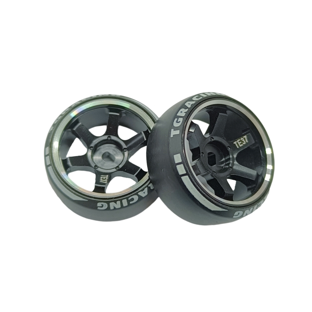 TG Racing 1/24 1/28 MINI-Z AWD CNC Metal Wheel With Drift Tires OD 27.2mm Offset 1.5 (2Pcs)