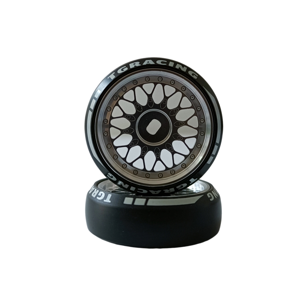 TG Racing 1/24 1/28 MINI-Z AWD CNC Metal Wheel With Drift Tires OD 27.2mm Offset 1.5 (2Pcs)