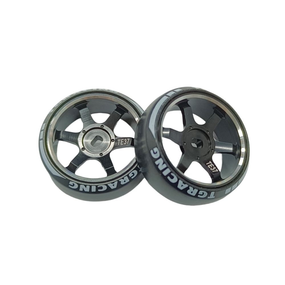 TG Racing 1/24 1/28 MINI-Z AWD CNC Metal Wheel With Drift Tires OD 27.2mm Offset 1.5 (2Pcs)