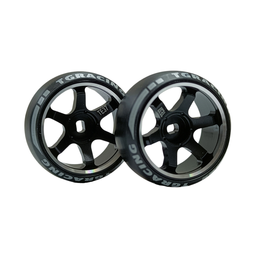 TG Racing 1/24 1/28 MINI-Z AWD CNC Metal Wheel With Drift Tires OD 27.2mm Offset 0.5 and 1.5 (2Pcs)