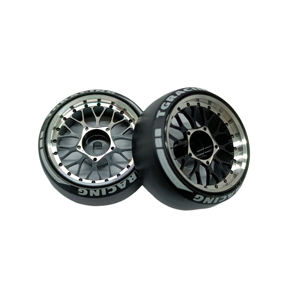 TG Racing 1/24 1/28 MINI-Z AWD BBS Metal Wheel With Drift Tires OD 27.2mm Offset 0.5 and 1.5 (2Pcs)