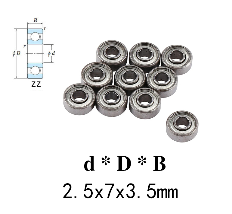 GT55 Racing Bearing 2.5x7x3.5mm (10PCS)