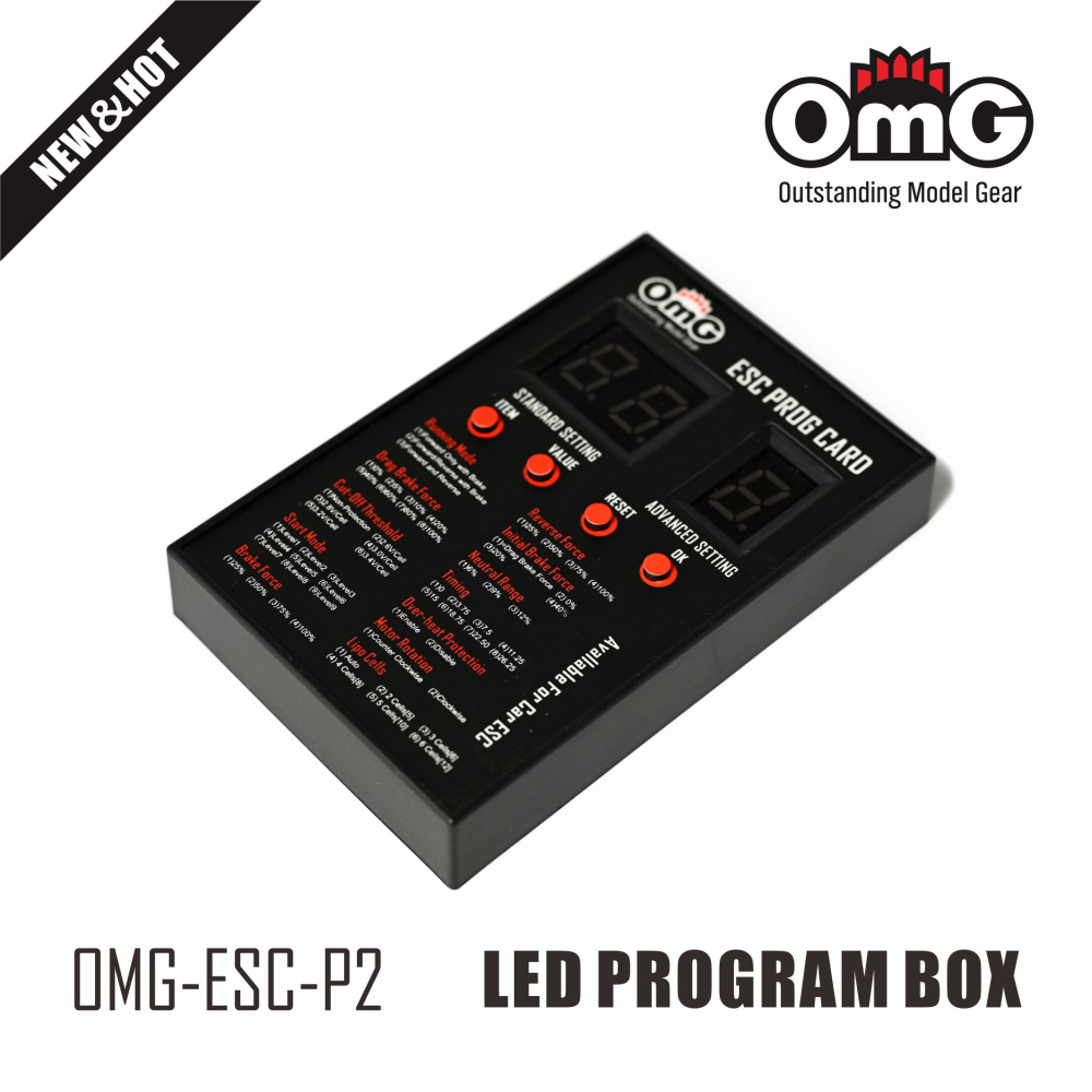 Program Card for Electronic Speed Controller OMG-RAPIDO-20A & OMG-RAPIDO-45A OMG-ESC-P2
