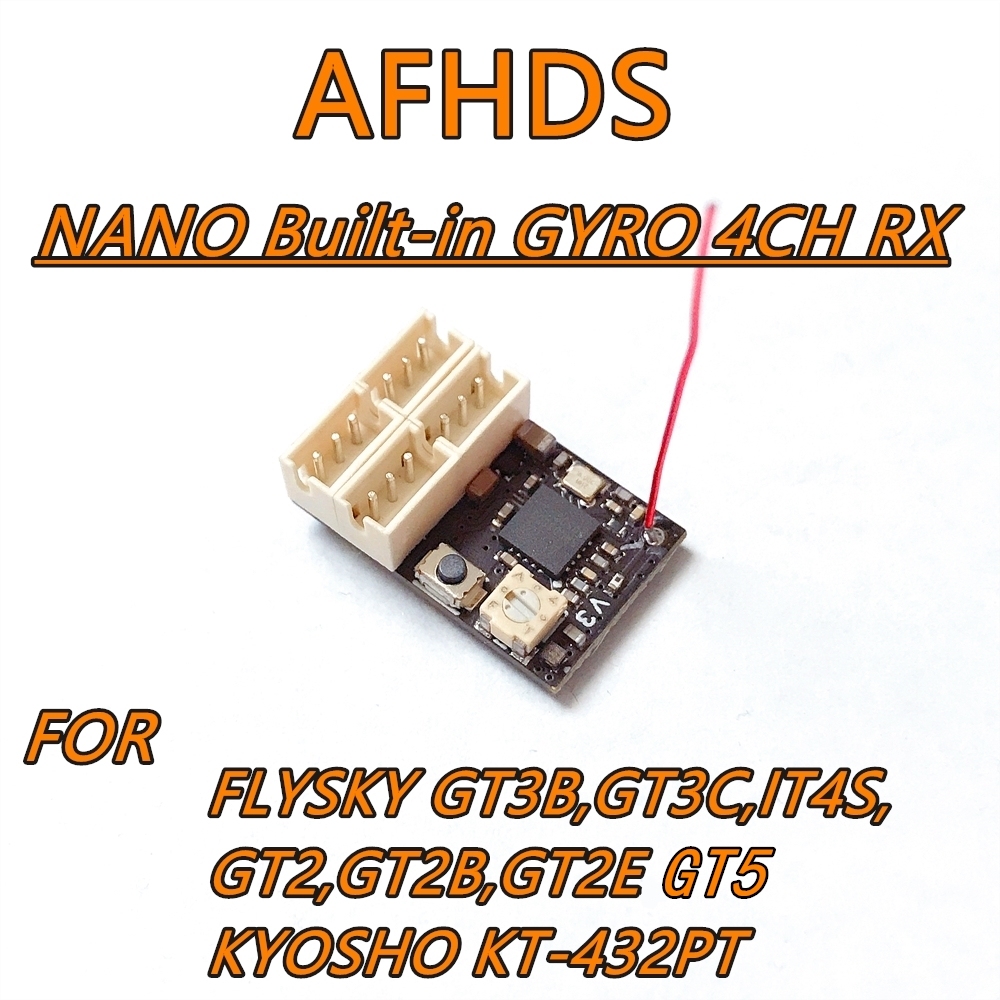 GT55racing FLYSKY AFHDS Built-in GYRO NANO RX For Racing 1/28 RC Car