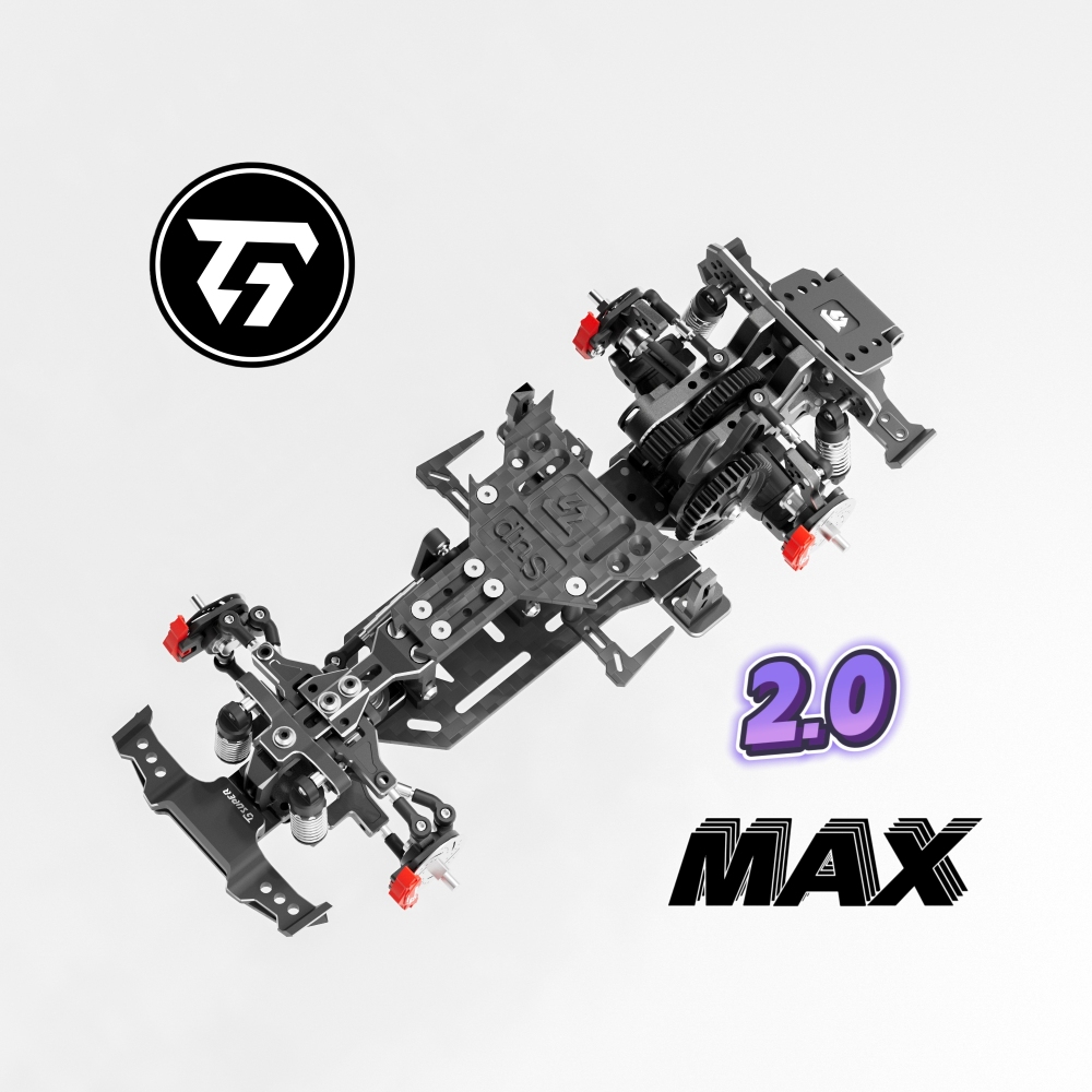 Pre-Sale TG RACING 1/24 1/28 TG Super 2.0 MAX RWD Drift Car KIT Without Electronics (BLACK)