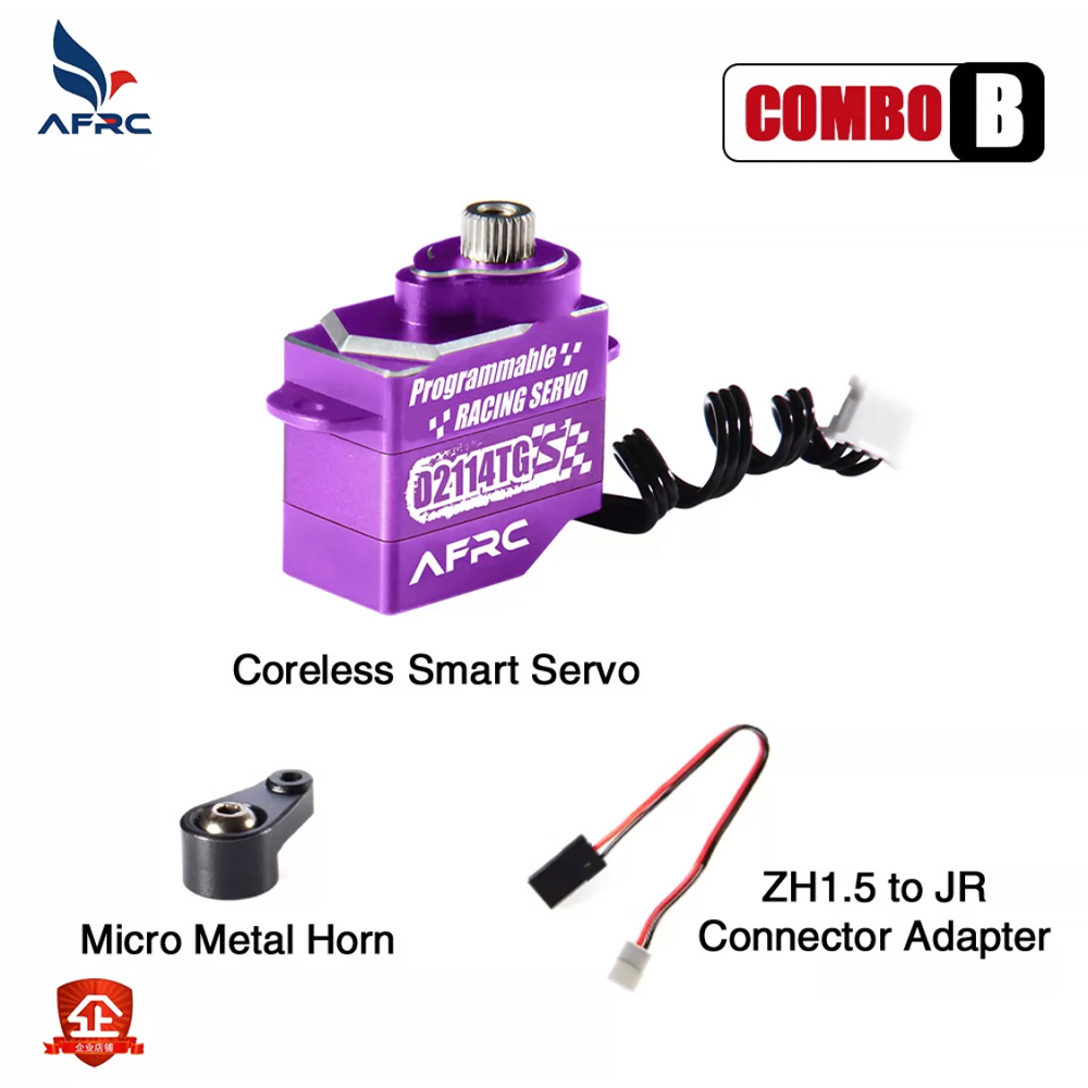 AFRC-D2114TG-S Purple Programmable Servo 11g All Metal Ultra Quiet Servo for 1/24 1/28 MINI Cars #D2114TG-SP