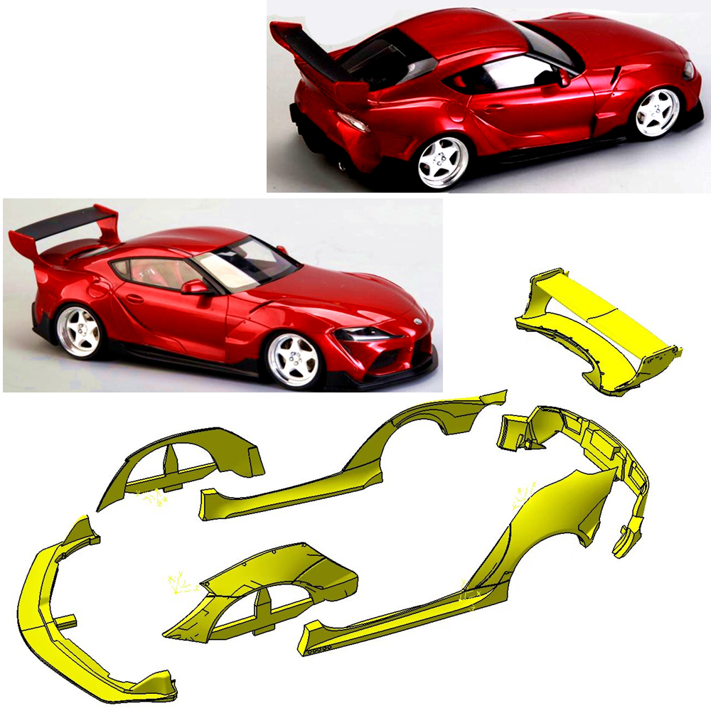 蚊車 ドリラジ RWD 1:24 タミヤsuppra a 70 ボディ P.D TRC META-X