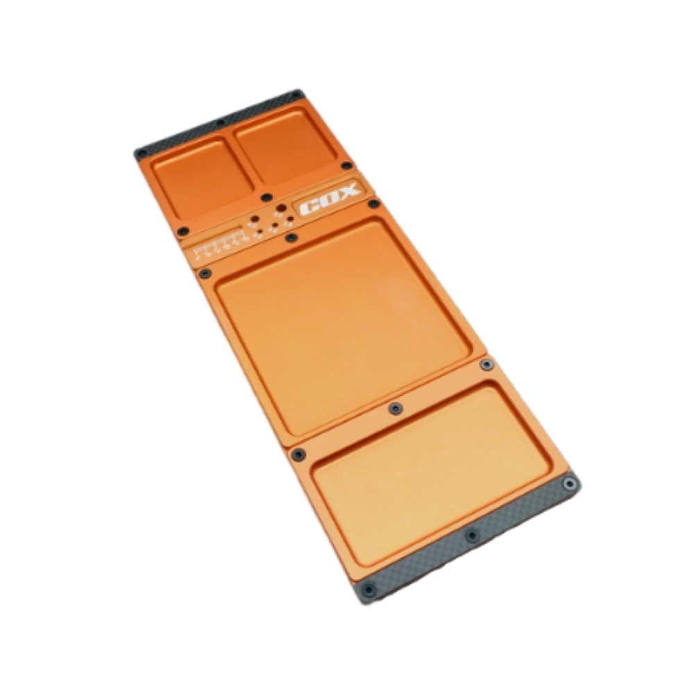 RC-COX  Alu. 6061 Multi Functional Accessory Tray (Orange) CAC-002-O
