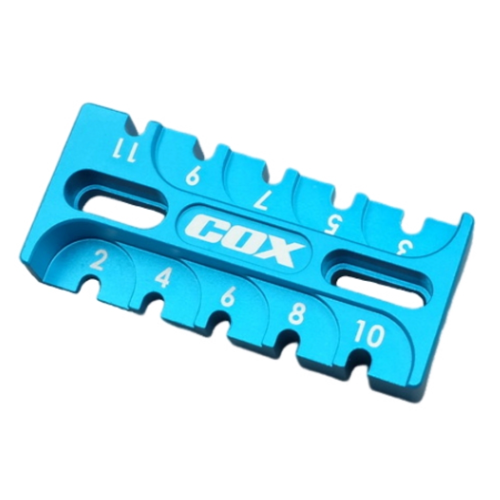 RC-COX Alu. 6061 Suspension Rebound Gauge Multi Tool (Tamiya Blue) CAC-003-TB