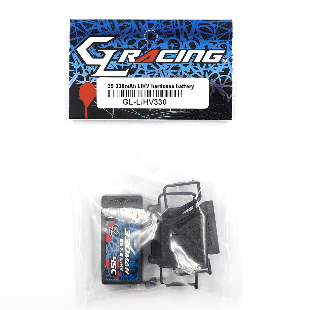 GL Racing 2S 330mAh LiHV Hardcase Battery GL-LiHV330 For 1/28 1/24 RC CAR