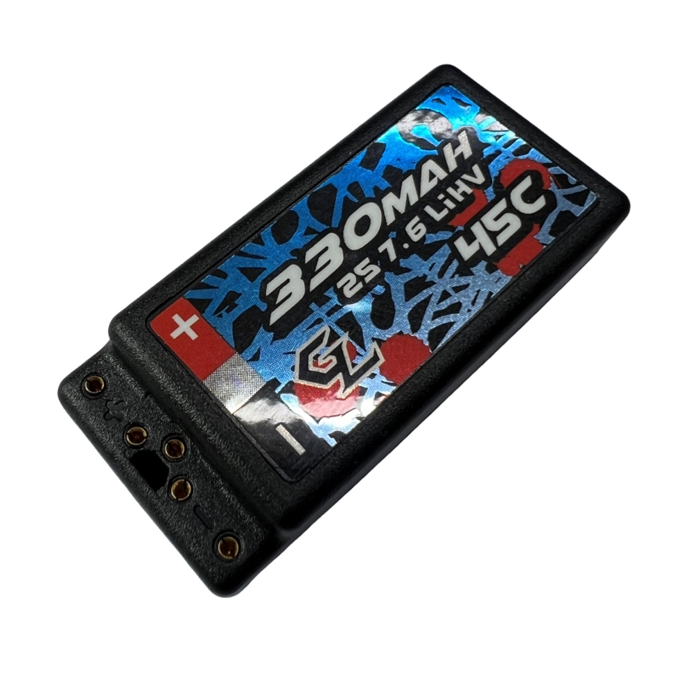 GL Racing 2S 330mAh LiHV Hardcase Battery GL-LiHV330 For 1/28 1/24 RC CAR