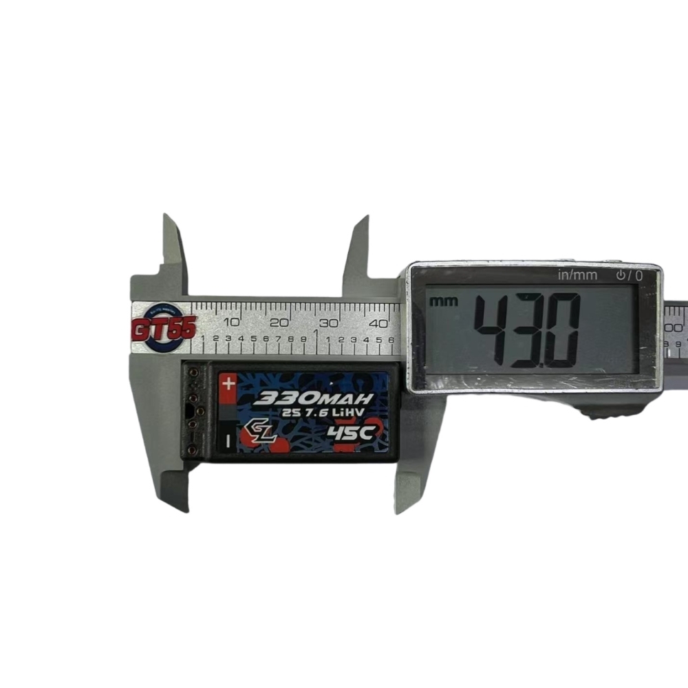GL Racing 2S 330mAh LiHV Hardcase Battery GL-LiHV330 For 1/28 1/24 RC CAR
