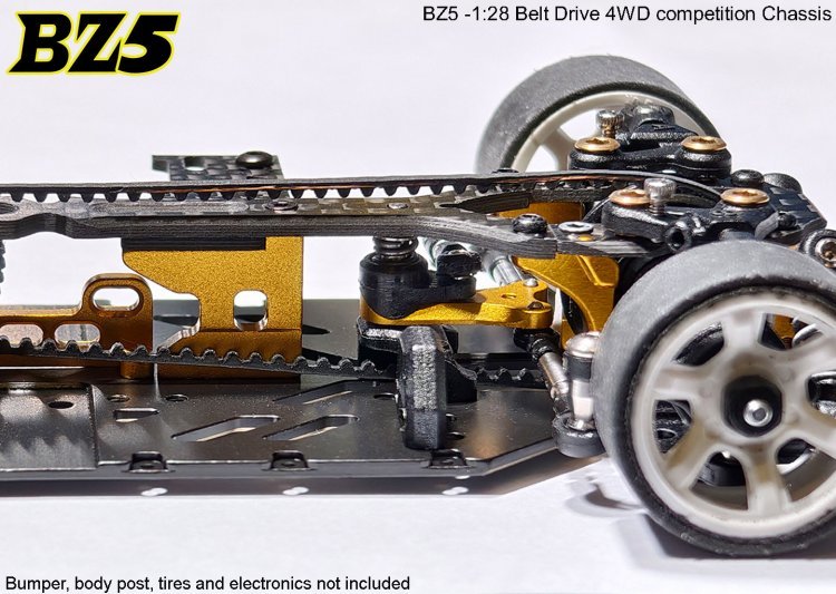 ATOMIC BZ5 BELT DRIVE 4WD CHASSIS KIT (NO ELECTRONICS) BZ5-KIT