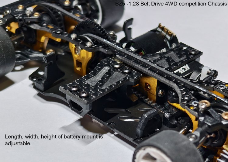 ATOMIC BZ5 BELT DRIVE 4WD CHASSIS KIT (NO ELECTRONICS) BZ5-KIT