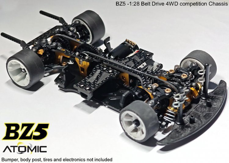 ATOMIC BZ5 BELT DRIVE 4WD CHASSIS KIT (NO ELECTRONICS) BZ5-KIT