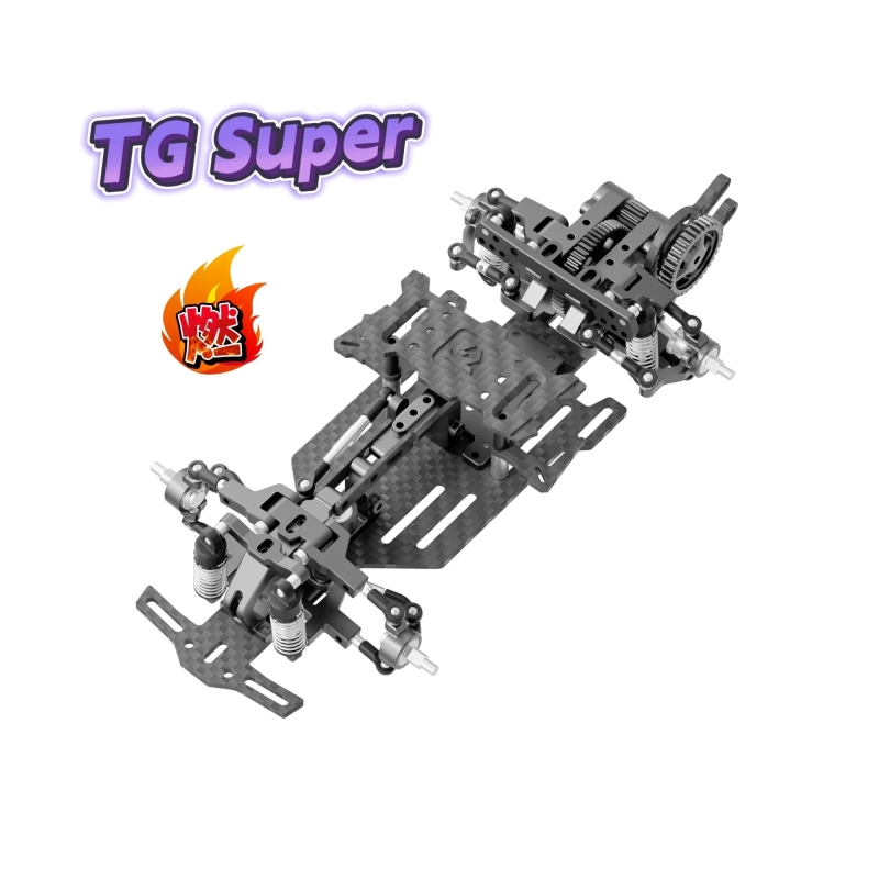1/24 1/28 TG Super FIRE RWD Drift Car KIT Without Electronics (BLACK) TG RACING