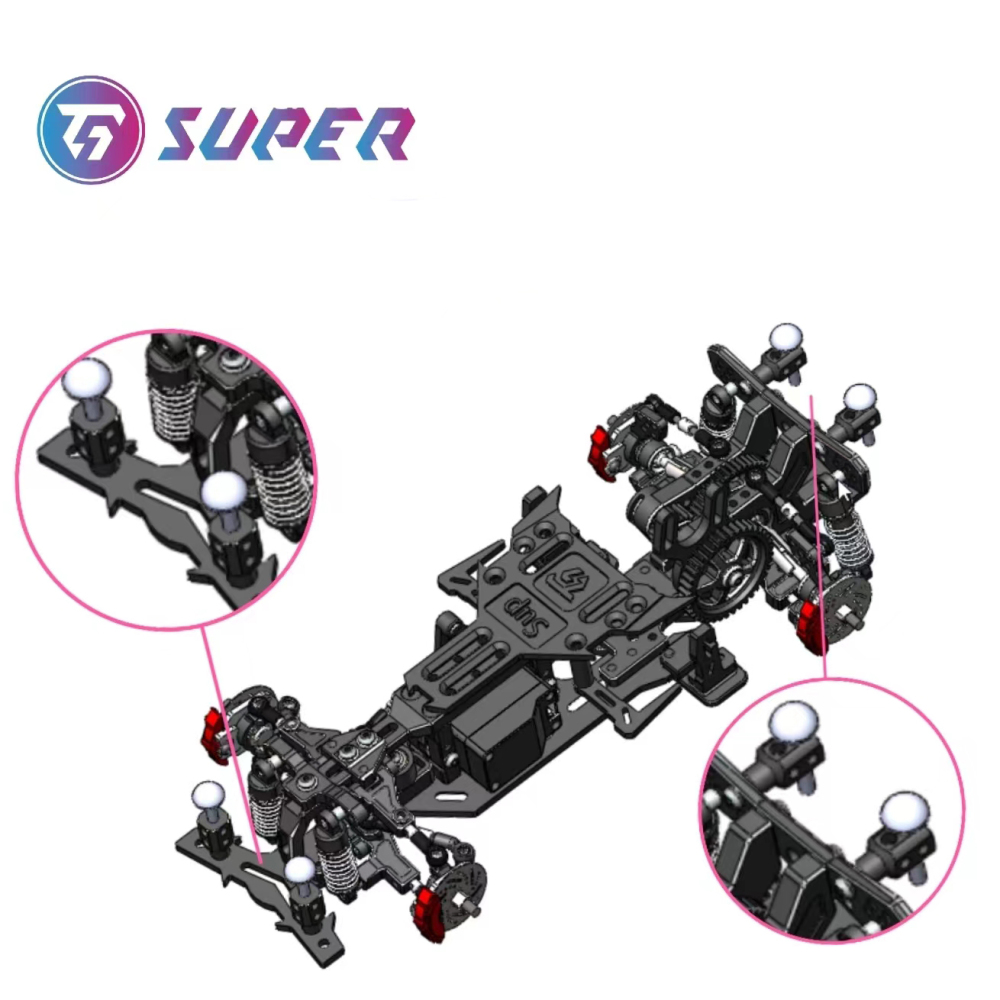 TG Rracing MAGNETIC BODY MOUNT SET FOR 1/24 1/28 RC