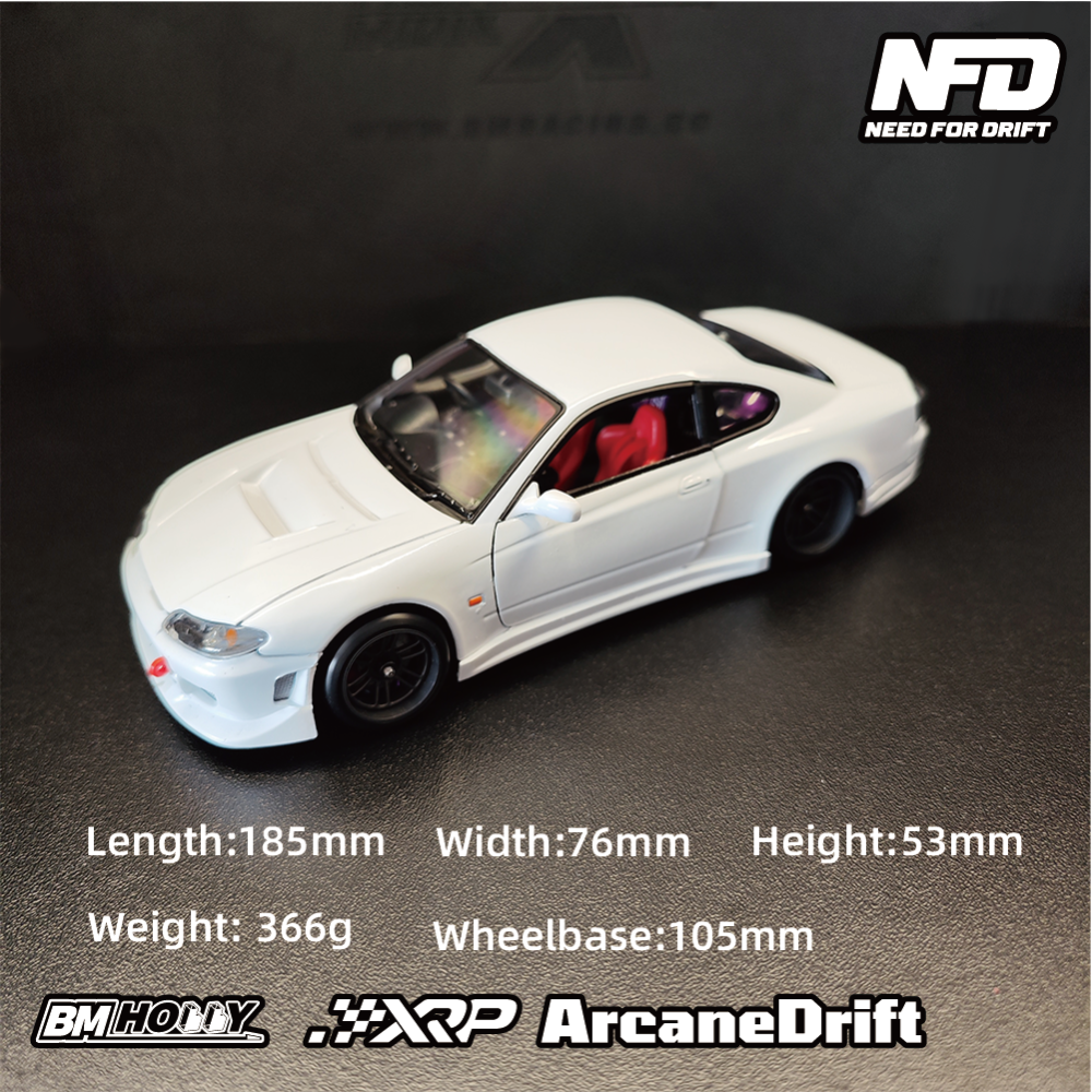 BMHOBBY 1/24 Alloy Simulation Rear-Drive Drift Car NFD-S15 BM RACING RTR