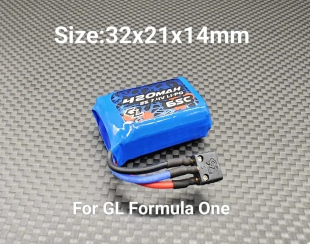 GL Lipo battery 420mAh GL-FO-GBY-B FOR GL 1/28 Formula One Chassis