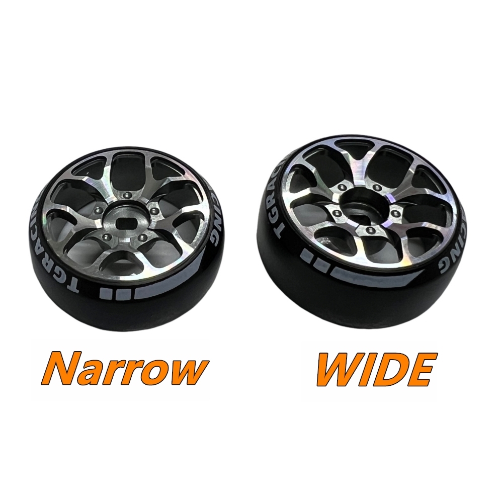 TG Racing 1/24 1/28 AWD Metal Wheel With Drift Tires 2Pcs OFFSET 0.5