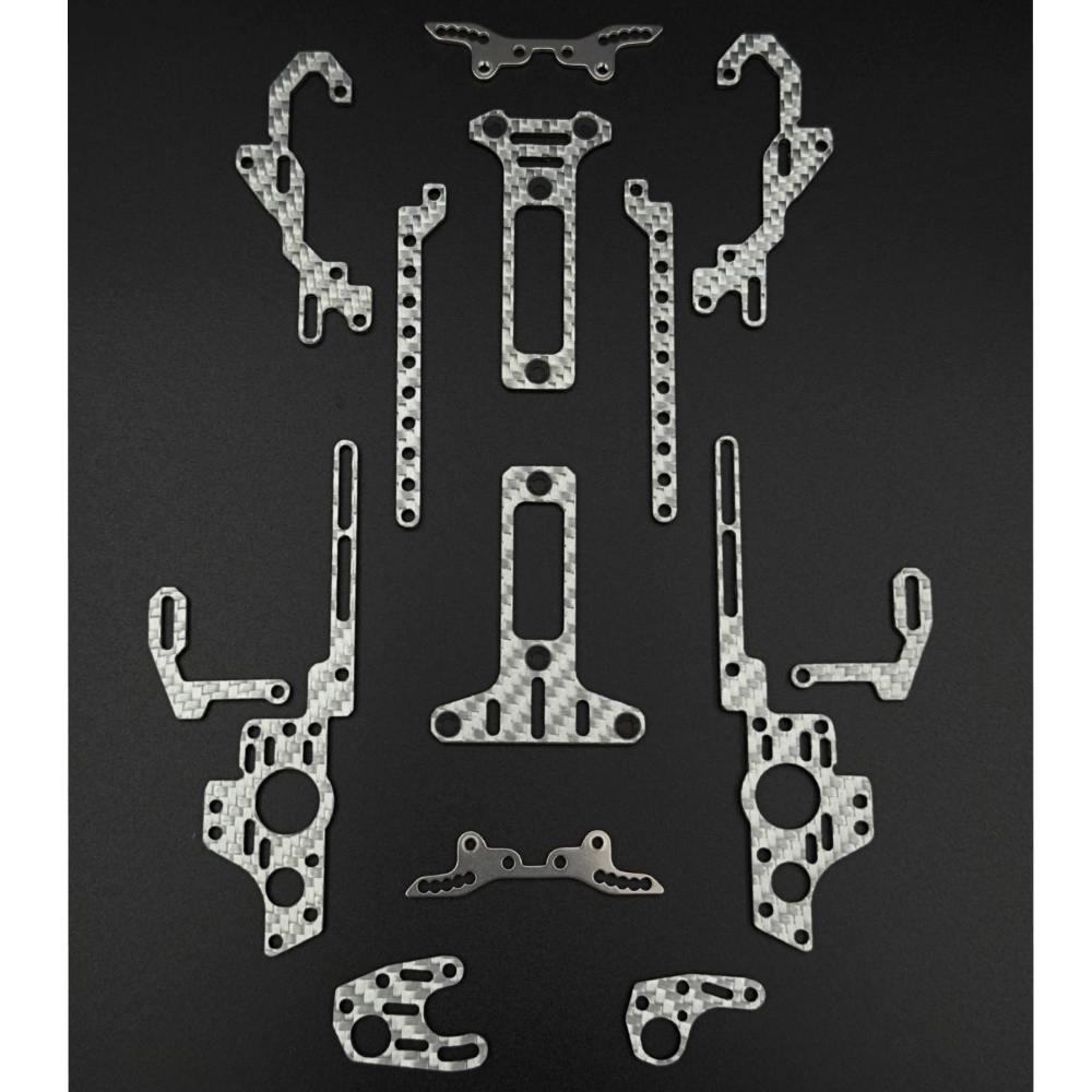 1/24 RTS - SILVER CARBON FIBER CHASSIS KIT RTS-620 RHINO RACING