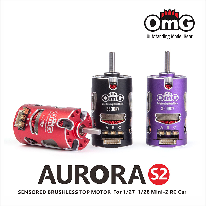 OMG AURORA 3500KV 4500KV 5500KV Series Sensored Brushless Top Motor for 1/24 1/27 1/28 RC Car