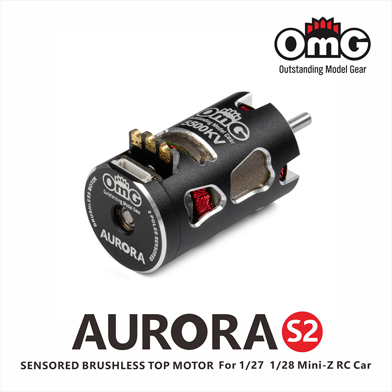 OMG AURORA 3500KV 4500KV 5500KV Series Sensored Brushless Top Motor for 1/24 1/27 1/28 RC Car