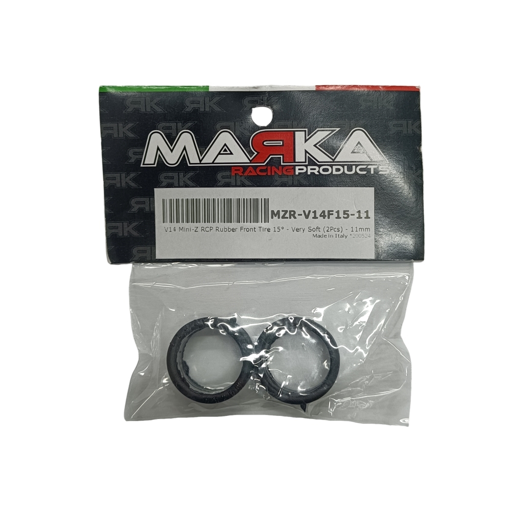 MARKA MZR-V14F15-11 V14 MINI-Z RCP RUBBER FRONT TIRE 15° - 11mm (2Pcs) MARKA