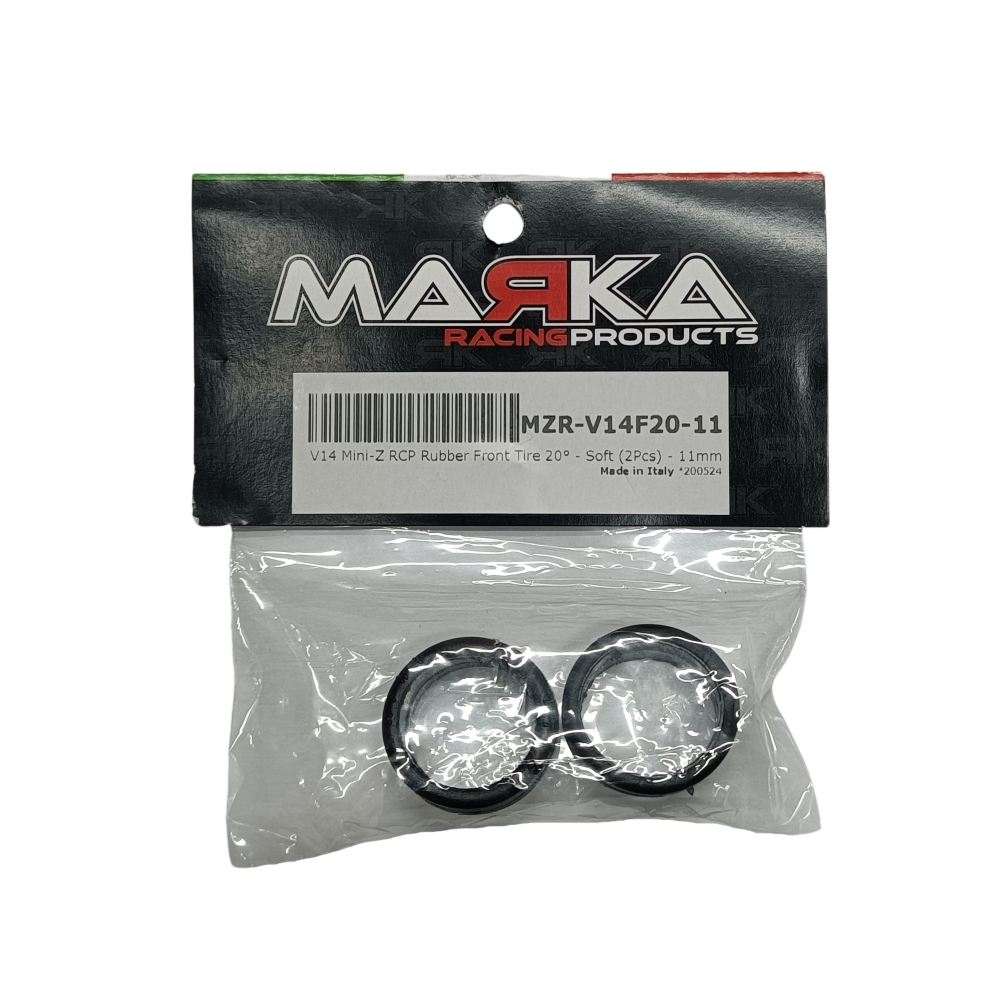 MARKA MZR-V14F20-11 V14 MINI-Z RCP RUBBER FRONT TIRE 20° - 11mm (2Pcs) MARKA