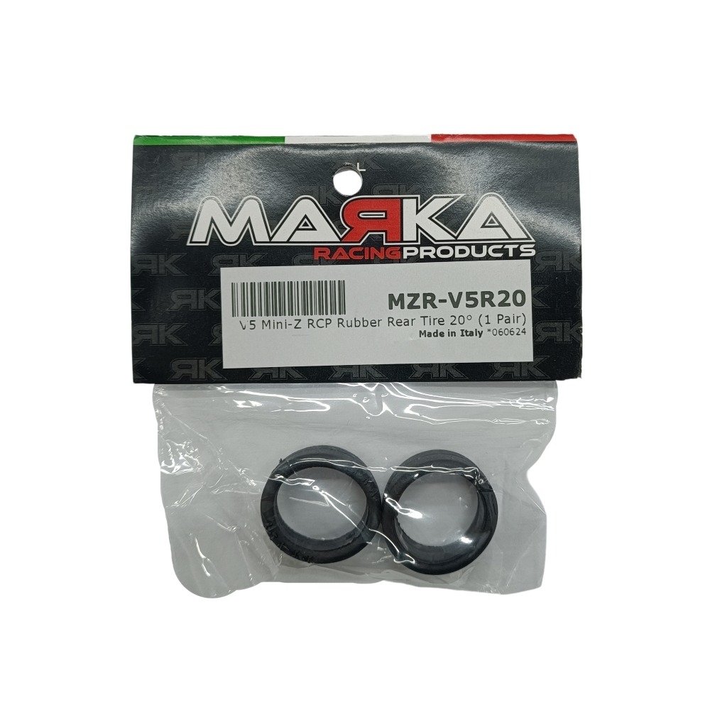 MARKA MZR-V5R20 V5 Mini-Z RCP Rubber Rear Tire 20° - Soft (2Pcs) MARKA