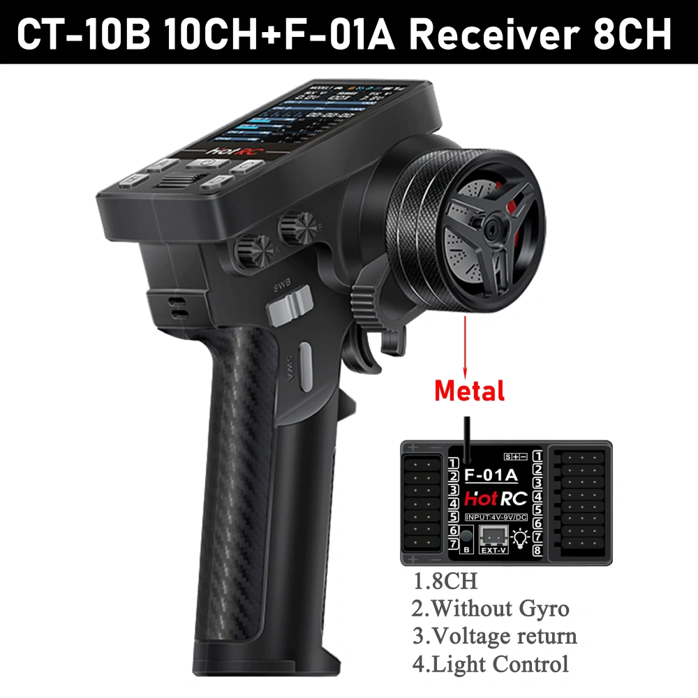 HOTRC CT-10B 10CH 2.4GHz Remote Controller Transmitter For RC Models