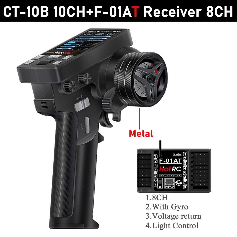 HOTRC CT-10B 10CH 2.4GHz Remote Controller Transmitter For RC Models