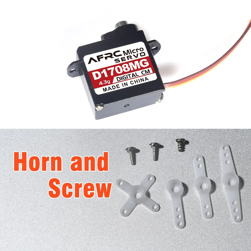 AFRC D1708MG 4.3g Micro Digital Servo Metal Gears For RC Mini Cars and AirPlanes Parts and Accessories